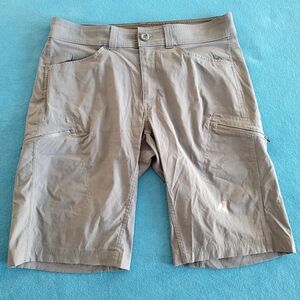 Eddie Bauer First Ascent Guide Pro Shorts Men 34 Gray Performance Outdoor Hiking